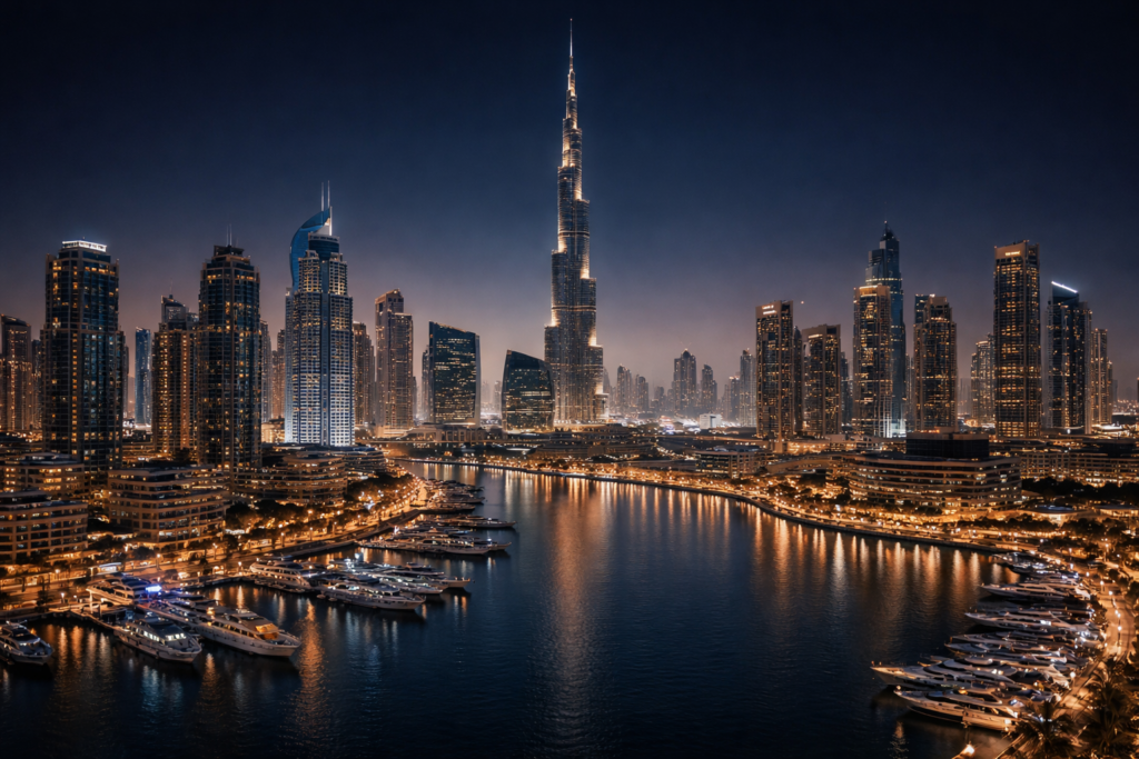 Dubai Real Estate skyline showing stability during regional conflict